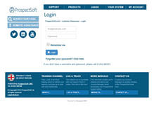 Tablet Screenshot of customers.prospectsoft.com
